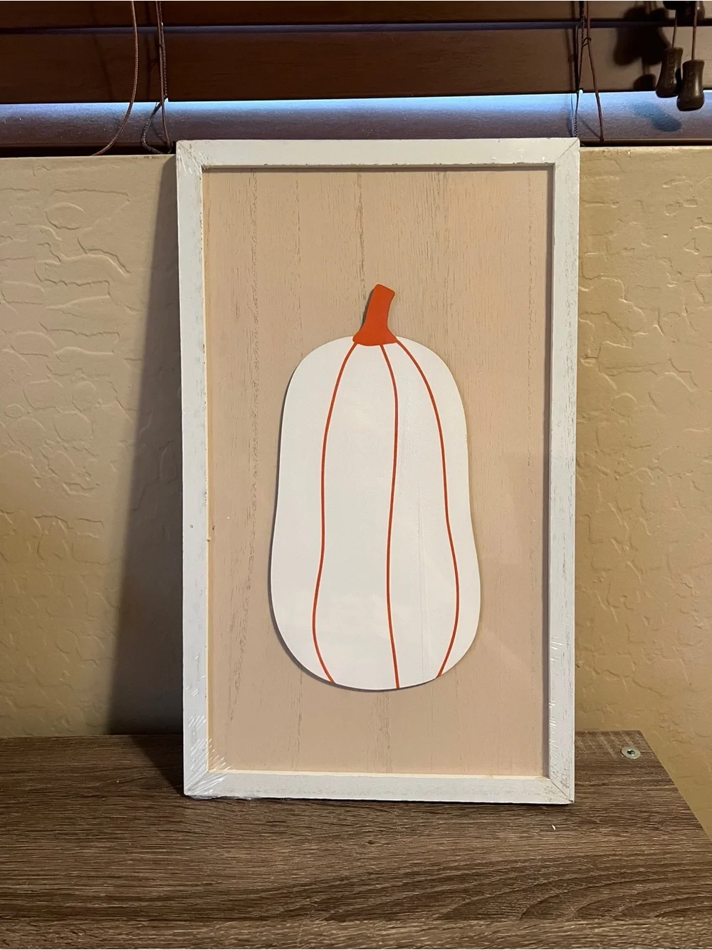 Target Bullseye Hello Fall Wood Two Sided Sign Pumpkin Gourd NWT